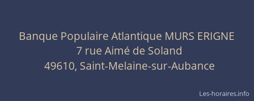 Banque Populaire Atlantique MURS ERIGNE