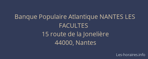 Banque Populaire Atlantique NANTES LES FACULTES
