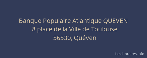 Banque Populaire Atlantique QUEVEN
