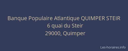 Banque Populaire Atlantique QUIMPER STEIR
