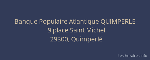 Banque Populaire Atlantique QUIMPERLE