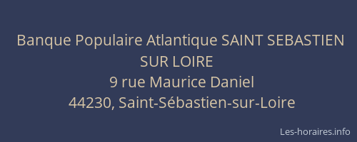 Banque Populaire Atlantique SAINT SEBASTIEN SUR LOIRE