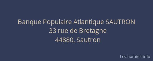Banque Populaire Atlantique SAUTRON