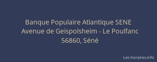 Banque Populaire Atlantique SENE