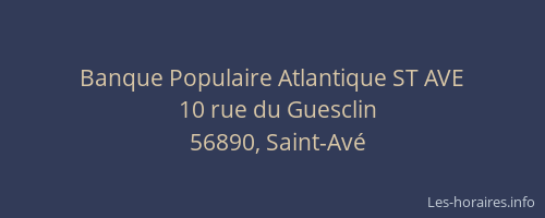 Banque Populaire Atlantique ST AVE