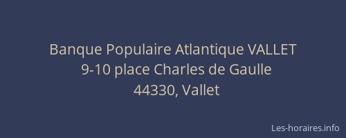 Banque Populaire Atlantique VALLET