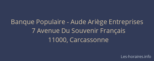 Banque Populaire - Aude Ariège Entreprises