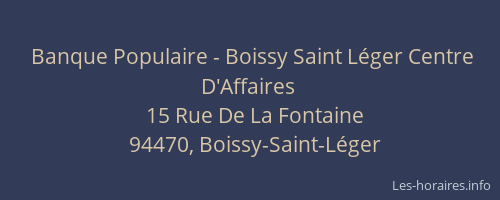 Banque Populaire - Boissy Saint Léger Centre D'Affaires