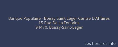Banque Populaire - Boissy Saint Léger Centre D'Affaires