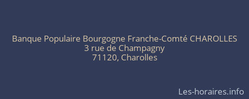 Banque Populaire Bourgogne Franche-Comté CHAROLLES