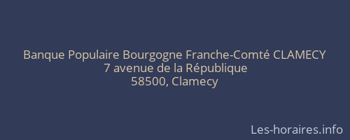 Banque Populaire Bourgogne Franche-Comté CLAMECY