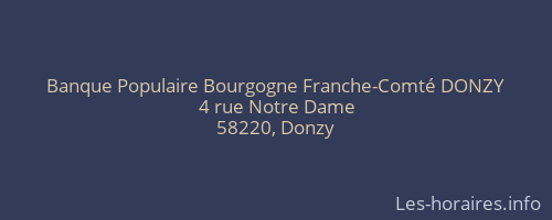 Banque Populaire Bourgogne Franche-Comté DONZY