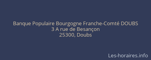 Banque Populaire Bourgogne Franche-Comté DOUBS