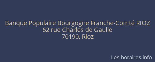 Banque Populaire Bourgogne Franche-Comté RIOZ