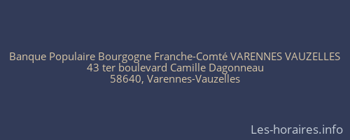 Banque Populaire Bourgogne Franche-Comté VARENNES VAUZELLES