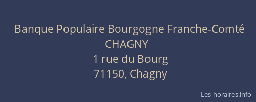 Banque Populaire Bourgogne Franche-Comt&eacute; CHAGNY