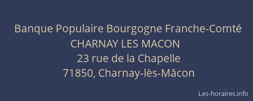 Banque Populaire Bourgogne Franche-Comt&eacute; CHARNAY LES MACON