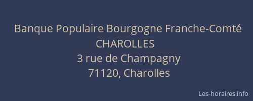 Banque Populaire Bourgogne Franche-Comté CHAROLLES