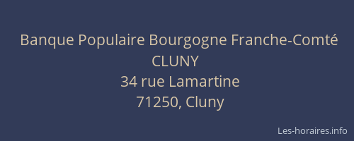 Banque Populaire Bourgogne Franche-Comt&eacute; CLUNY
