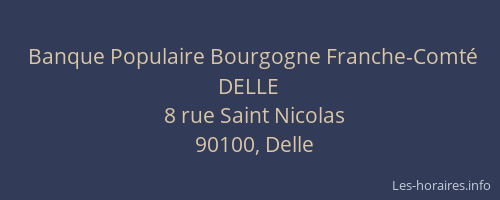 Banque Populaire Bourgogne Franche-Comté DELLE