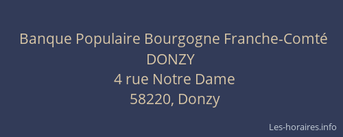Banque Populaire Bourgogne Franche-Comté DONZY
