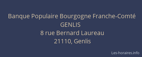 Banque Populaire Bourgogne Franche-Comté GENLIS