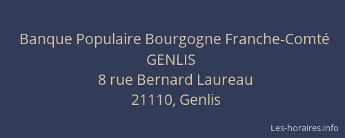 Banque Populaire Bourgogne Franche-Comt&eacute; GENLIS
