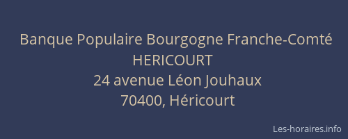 Banque Populaire Bourgogne Franche-Comté HERICOURT