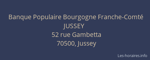 Banque Populaire Bourgogne Franche-Comt&eacute; JUSSEY