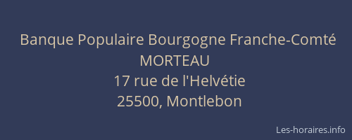 Banque Populaire Bourgogne Franche-Comté MORTEAU