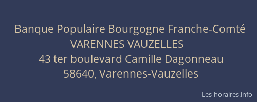 Banque Populaire Bourgogne Franche-Comté VARENNES VAUZELLES