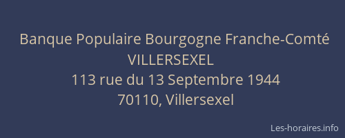 Banque Populaire Bourgogne Franche-Comt&eacute; VILLERSEXEL