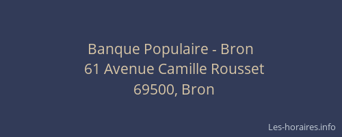 Banque Populaire - Bron