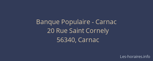 Banque Populaire - Carnac