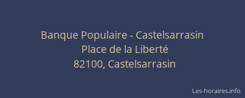 Banque Populaire - Castelsarrasin