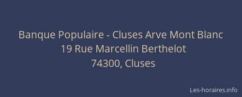 Banque Populaire - Cluses Arve Mont Blanc