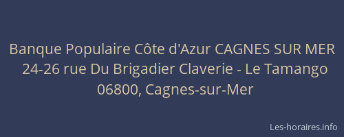 Banque Populaire Côte d'Azur CAGNES SUR MER