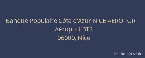 Banque Populaire Côte d'Azur NICE AEROPORT
