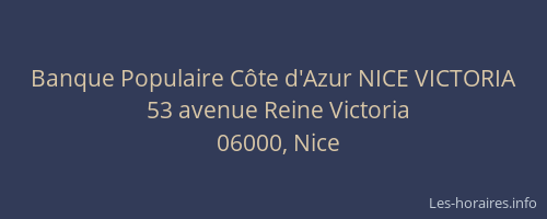 Banque Populaire Côte d'Azur NICE VICTORIA