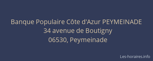 Banque Populaire Côte d'Azur PEYMEINADE