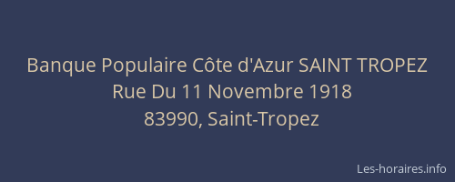 Banque Populaire Côte d'Azur SAINT TROPEZ