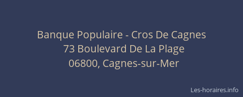 Banque Populaire - Cros De Cagnes