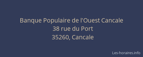 Banque Populaire de l'Ouest Cancale
