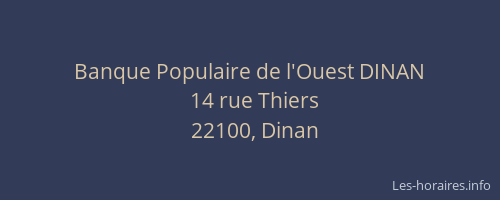 Banque Populaire de l'Ouest DINAN