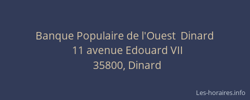 Banque Populaire de l'Ouest  Dinard