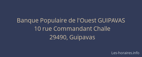 Banque Populaire de l'Ouest GUIPAVAS