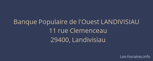 Banque Populaire de l'Ouest LANDIVISIAU