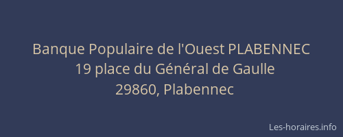 Banque Populaire de l'Ouest PLABENNEC
