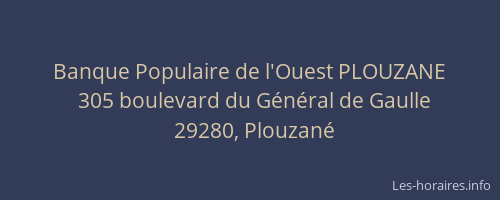Banque Populaire de l'Ouest PLOUZANE