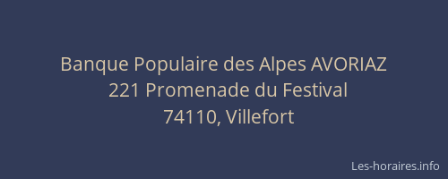 Banque Populaire des Alpes AVORIAZ